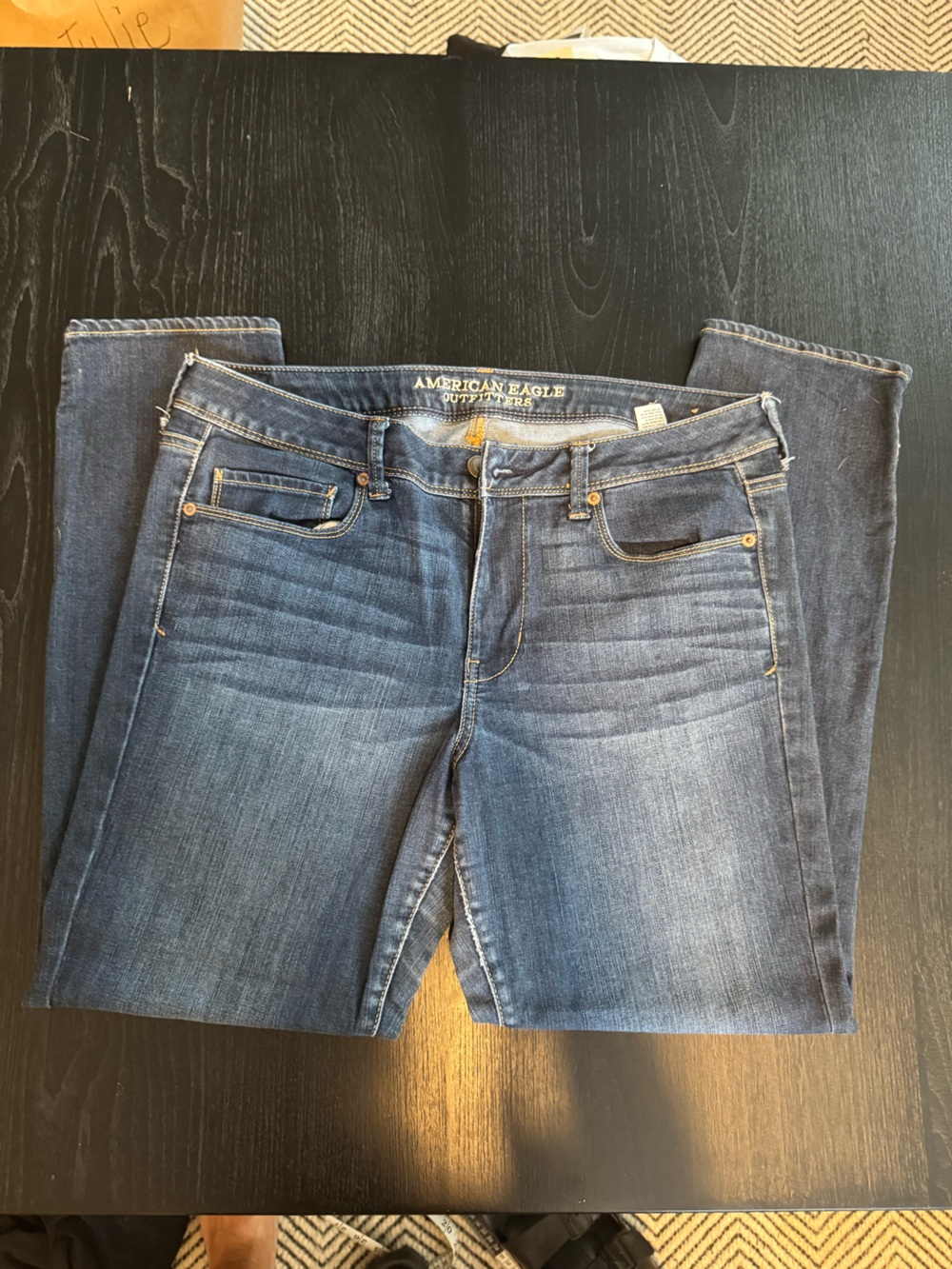 American Eagle Outfitters Dark Blue Straight Leg Women's Jeans